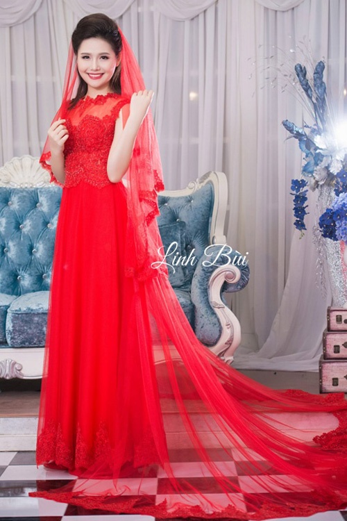  Cô dâu bầu có thể đa dạng màu sắc váy cưới cho mình
